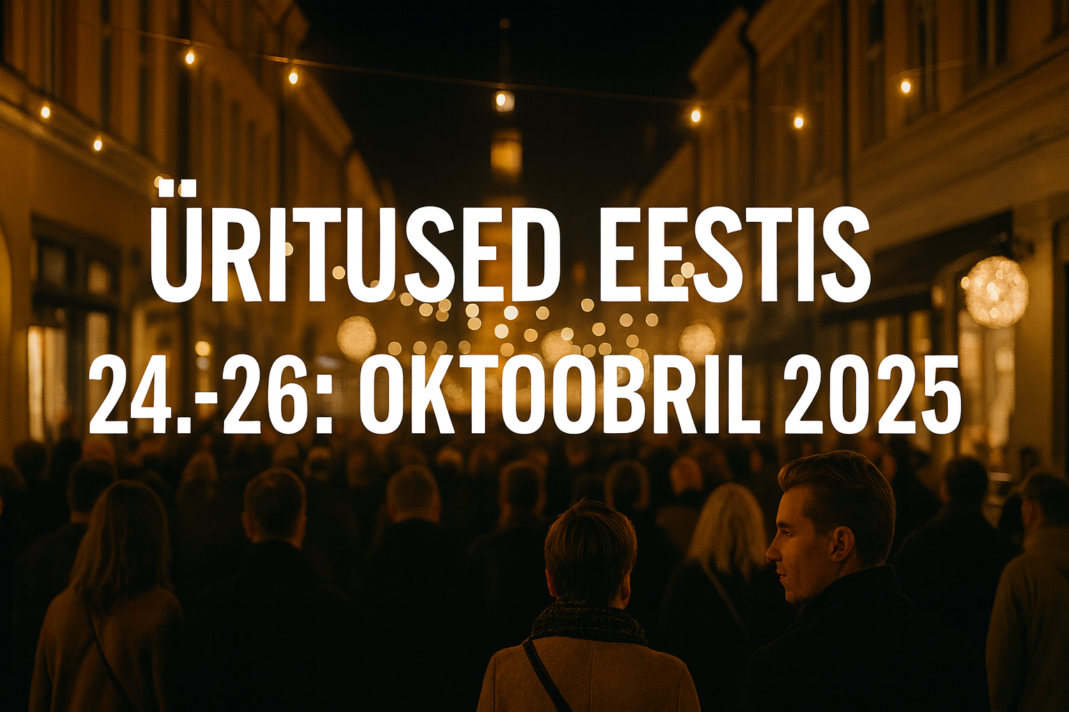Üritused Eestis 24.–26. oktoobril 2025 – nädalavahetus, mida ei tohi maha magada!